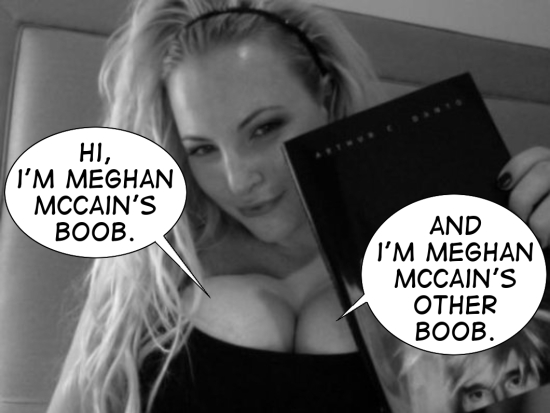 And now, a few words from Meghan McCain’s funbags.
